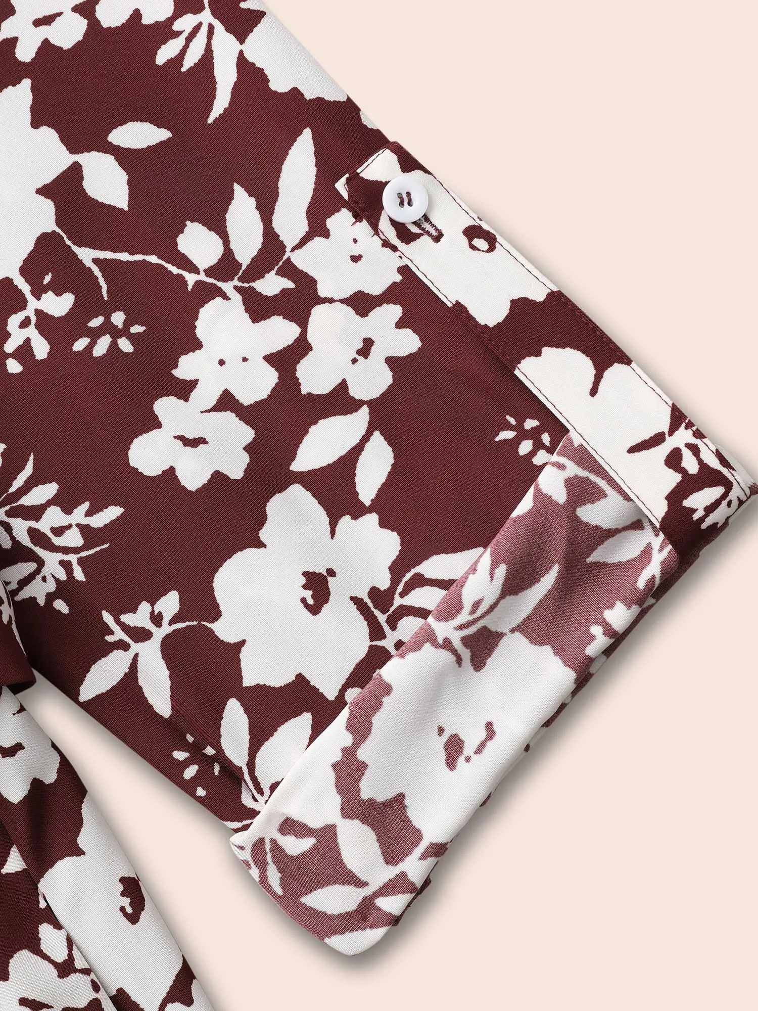 Silhouette Floral Print Tab Sleeve Dress sold by Bloomchic product image thumbnail 5