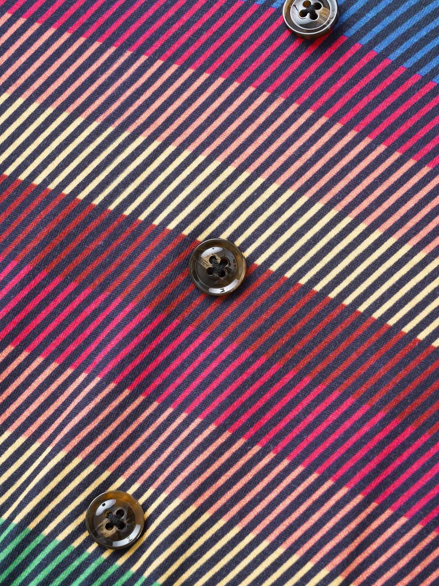 Contrast Striped Button Detail Midi Dress sold by Bloomchic product image thumbnail 5