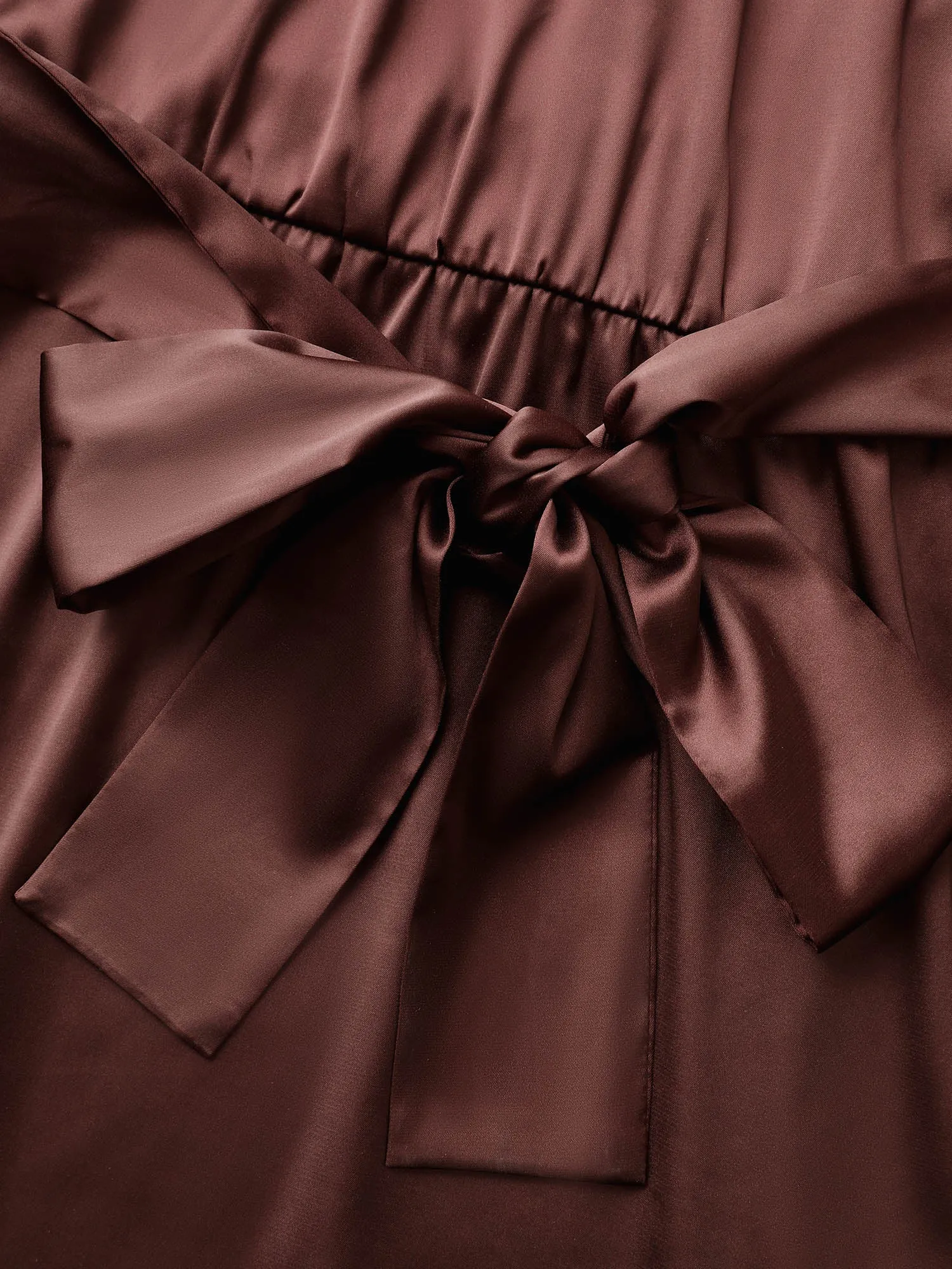 V Neck Tie Knot Gathered Blouse sold by Bloomchic product image thumbnail 5