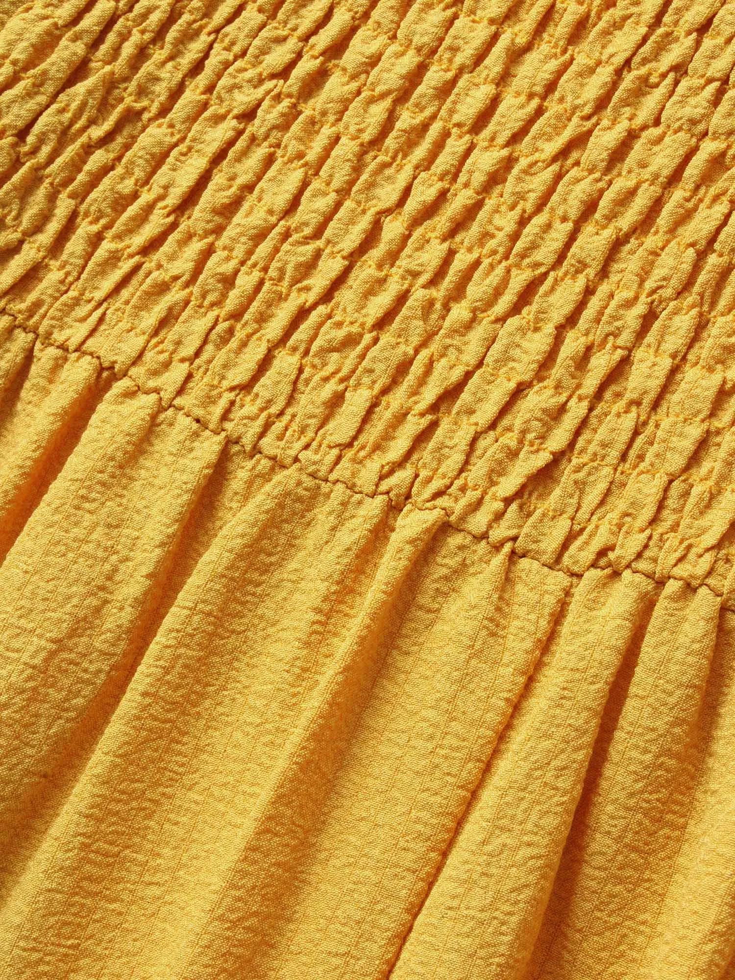 Solid Square Neck Ruffles Shirred Blouse sold by Bloomchic product image thumbnail 5