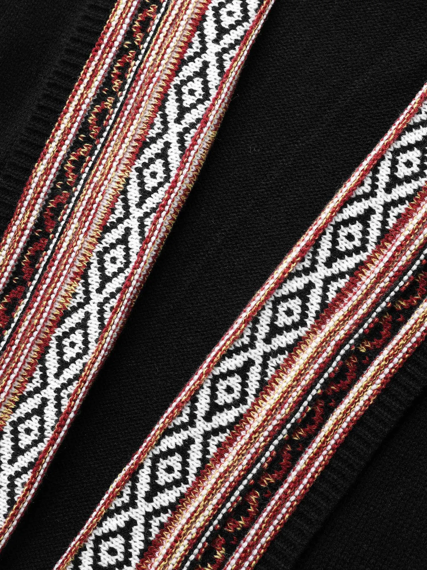 Bandana Lapel Collar Tassel Trim Cardigan sold by Bloomchic product image thumbnail 5