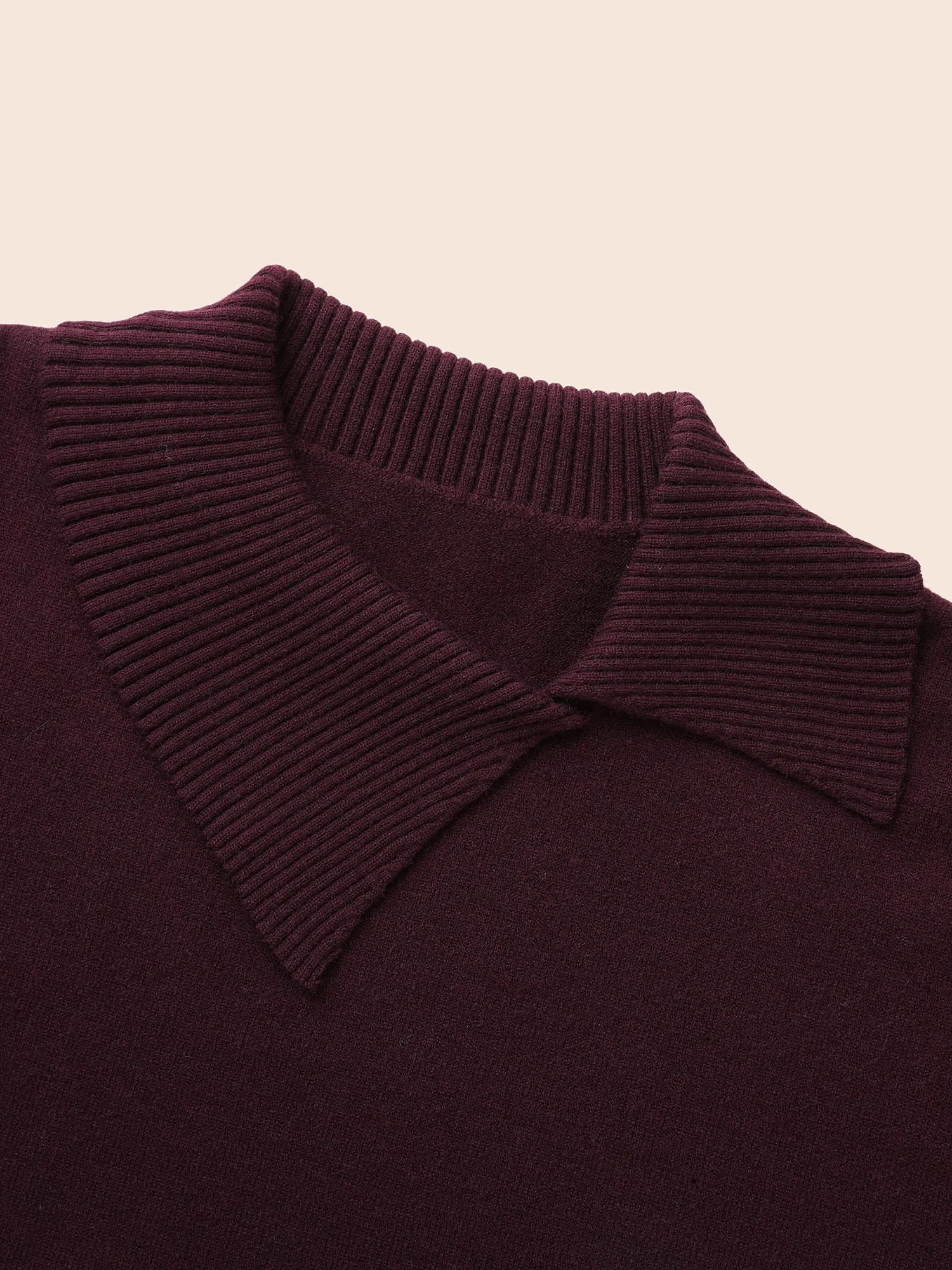 Anti-Pilling Solid Asymmetrical Neck Pullover sold by Bloomchic product image thumbnail 5