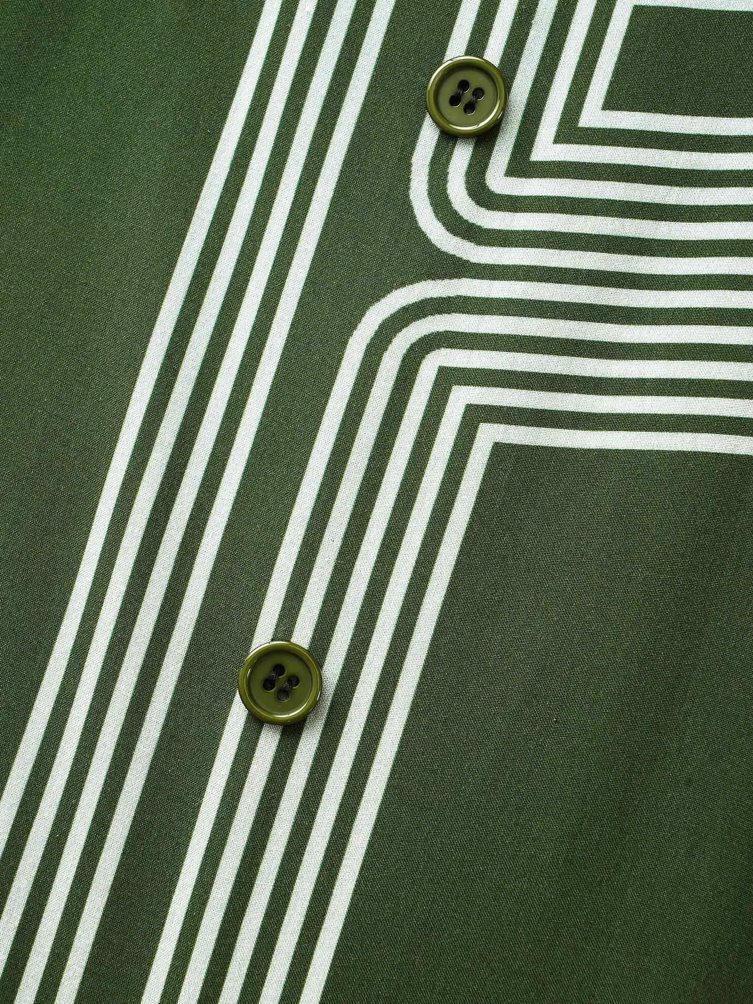 Geometric Button Detail Lantern Sleeve Dress sold by Bloomchic product image thumbnail 5