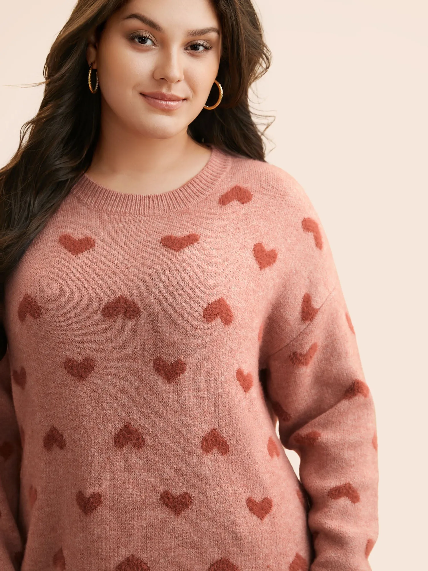 Heart Shaped Drop Shoulder Pullover sold by Bloomchic product image thumbnail 5