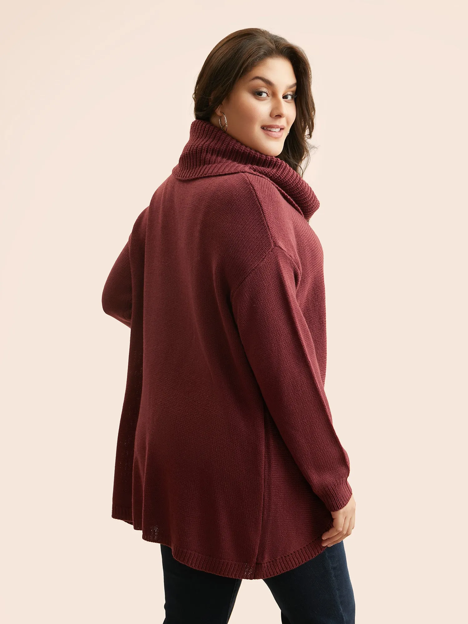 Texture Turtleneck Slit Front Pullover sold by Bloomchic product image thumbnail 3