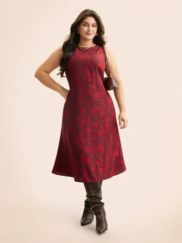 Silhouette Floral Print Shirred Tank Dress sold by Bloomchic
