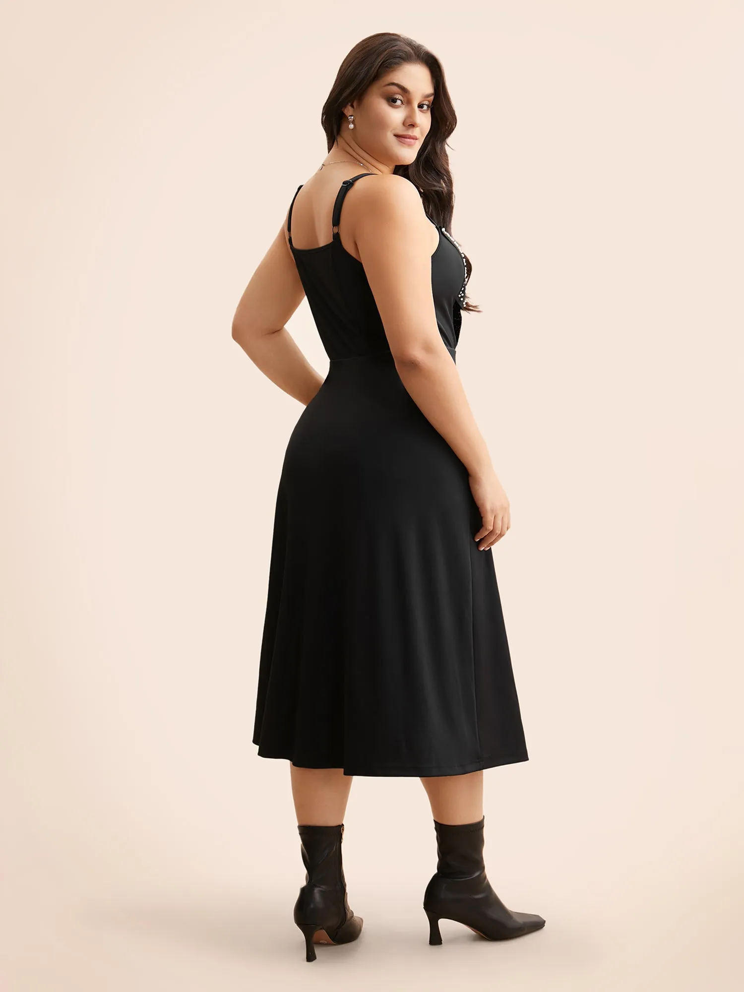 Butterfly Pearl Beaded Cami Dress sold by Bloomchic product image thumbnail 4