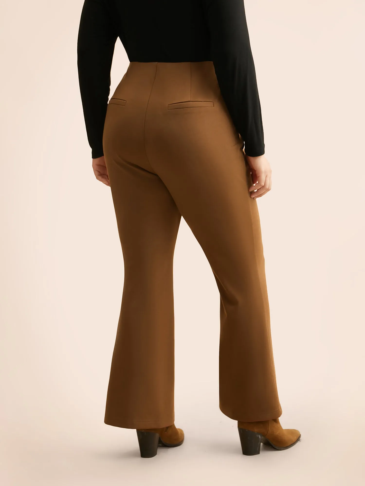 Solid Seam Detail Flare Leg Pants sold by Bloomchic product image thumbnail 2