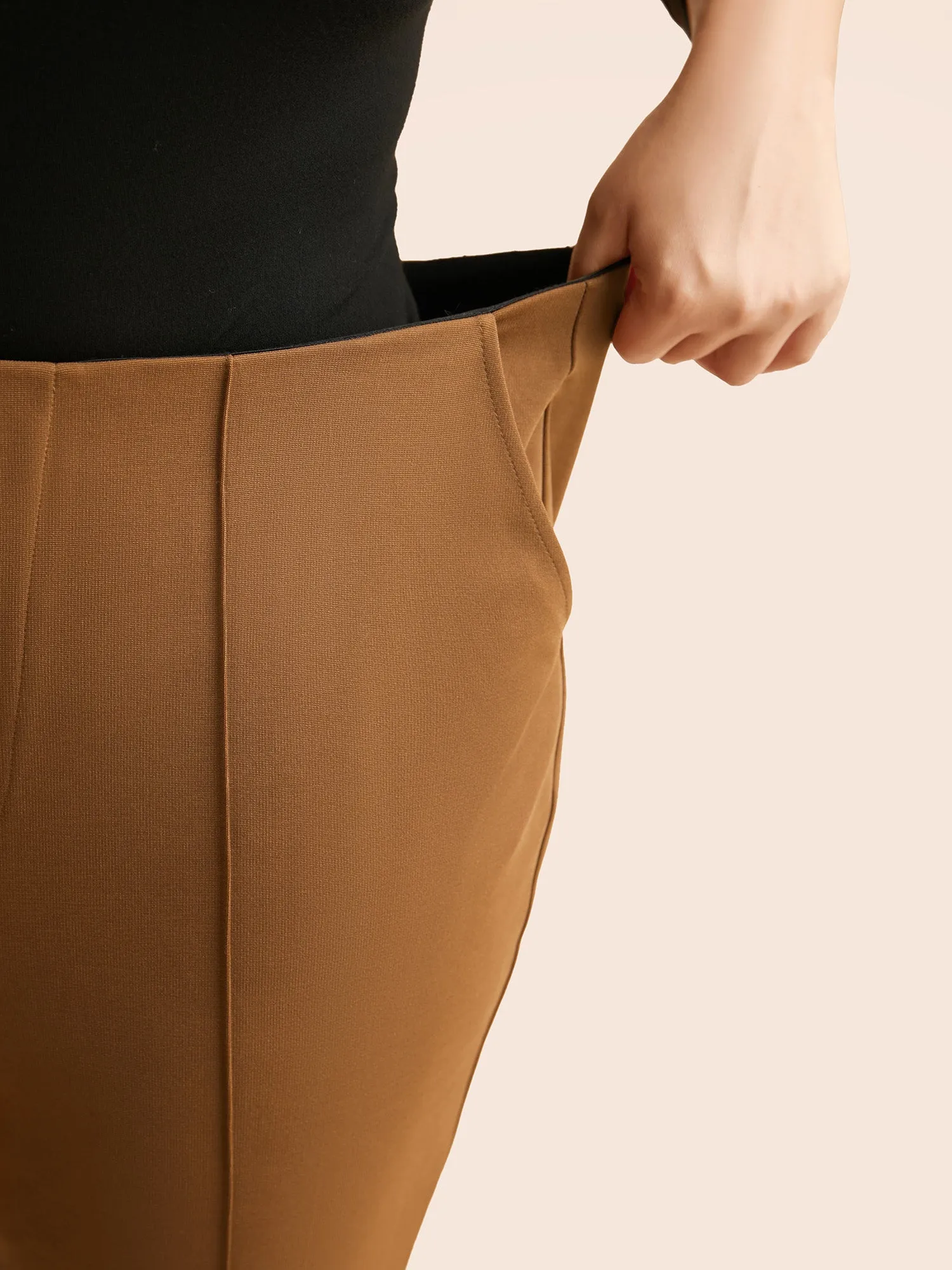 Solid Seam Detail Flare Leg Pants sold by Bloomchic product image thumbnail 5
