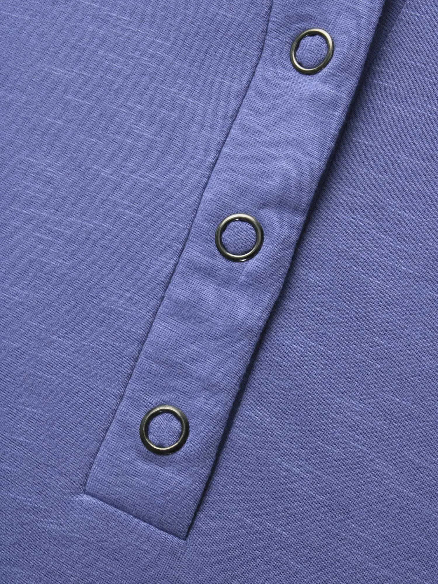 Plain Notched Collar Button Up Sweatshirt sold by Bloomchic product image thumbnail 3