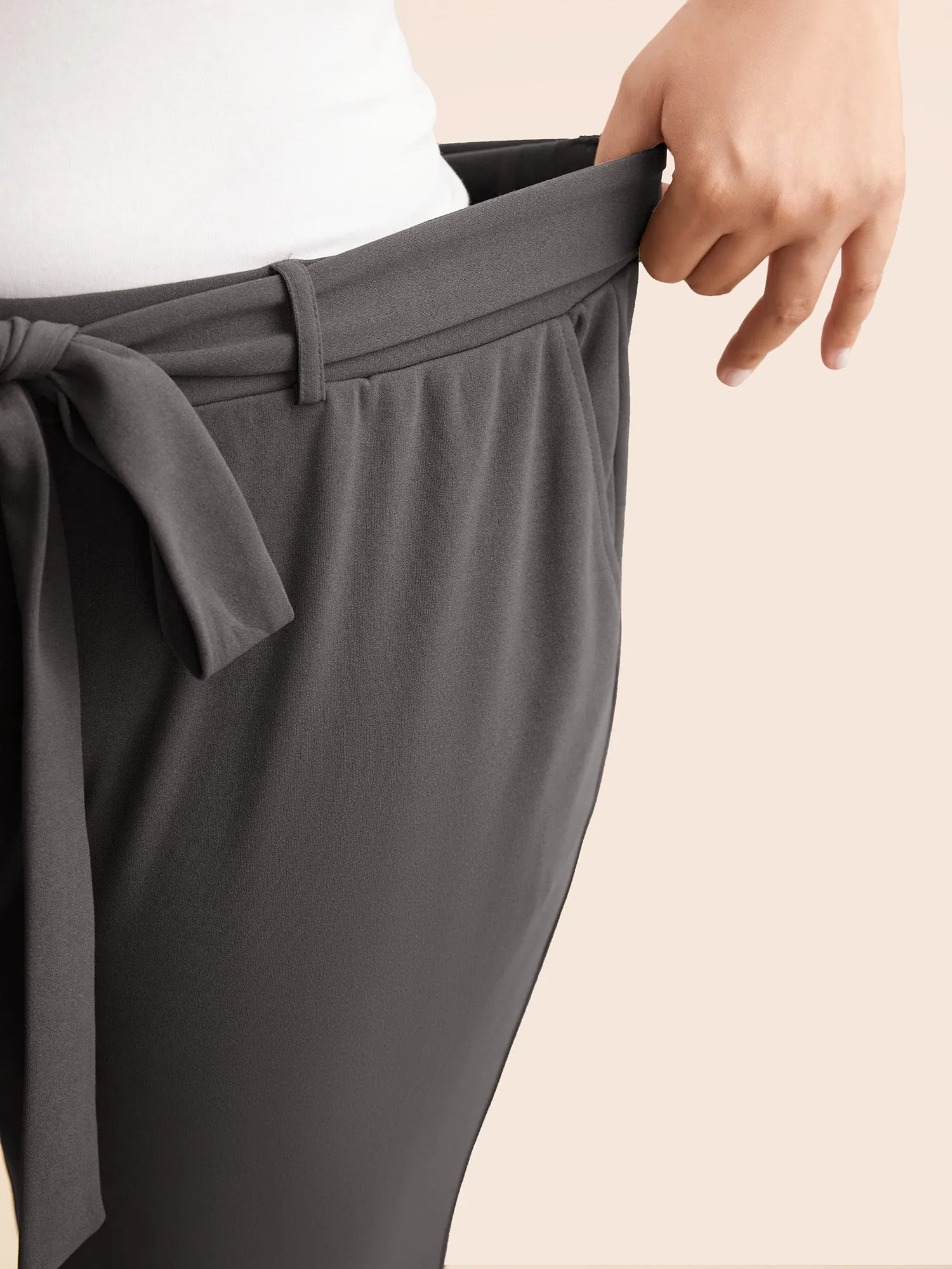 Solid Tie Knot Skinny Pants sold by Bloomchic product image thumbnail 5