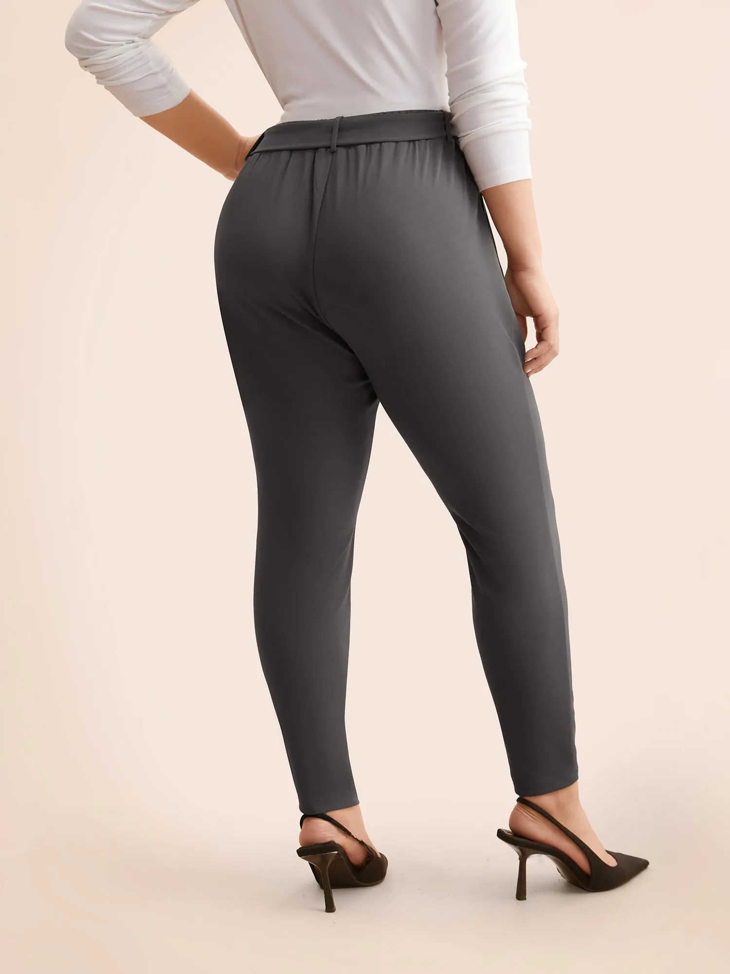 Solid Tie Knot Skinny Pants sold by Bloomchic product image thumbnail 2