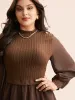 Jacquard Patchwork Mesh Lantern Sleeve T-shirt sold by Bloomchic