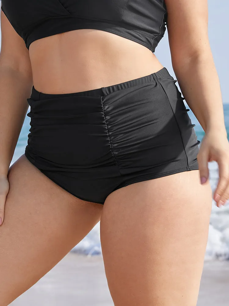 Solid Ruched Detail Swim Bottom sold by Bloomchic product image thumbnail 4