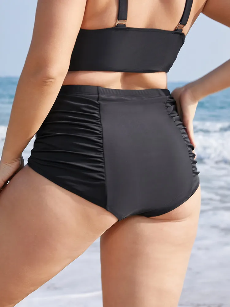 Solid Ruched Detail Swim Bottom sold by Bloomchic product image thumbnail 5
