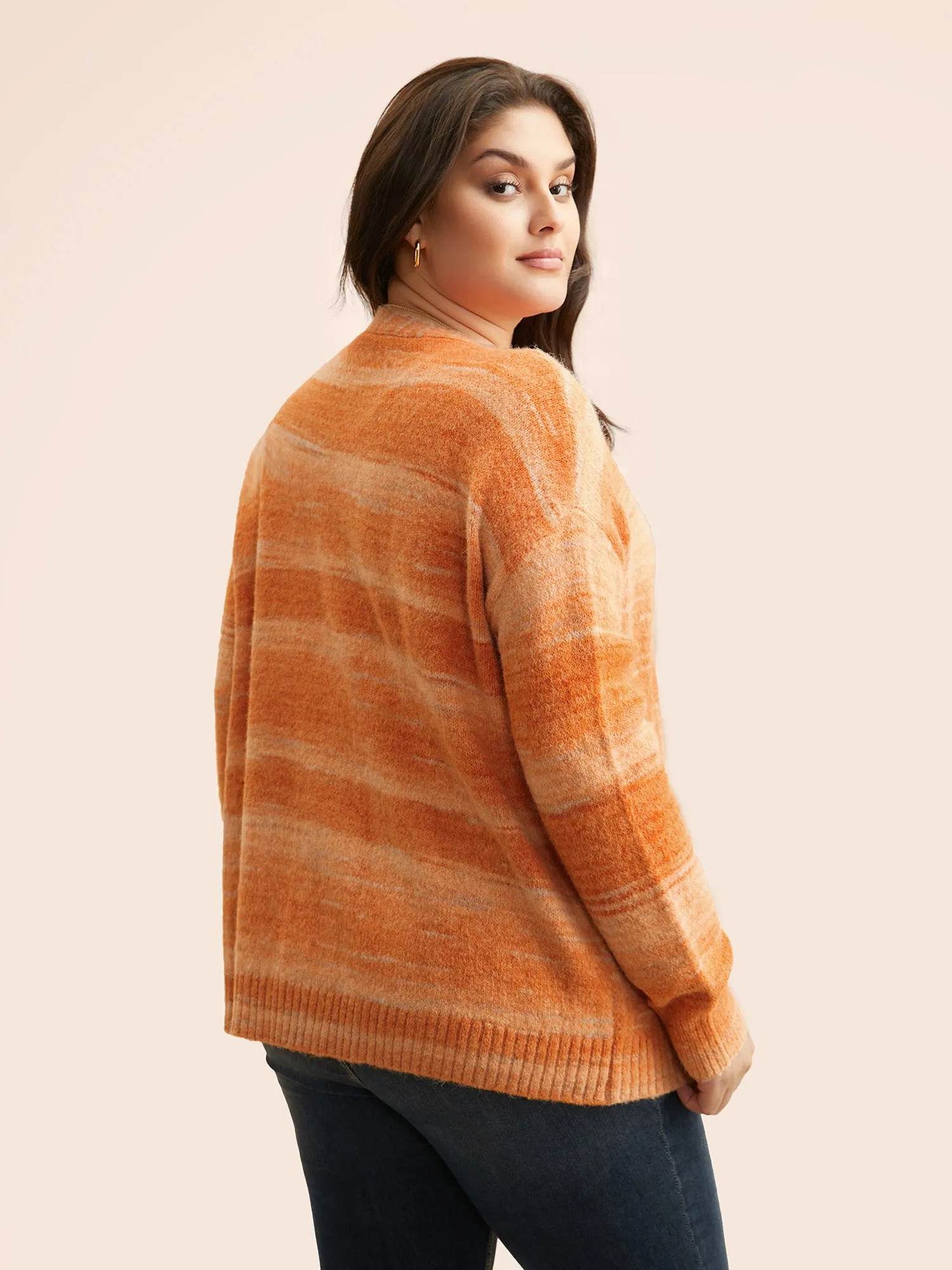 Ombre Patch Pocket Drop Shoulder Cardigan sold by Bloomchic product image thumbnail 2