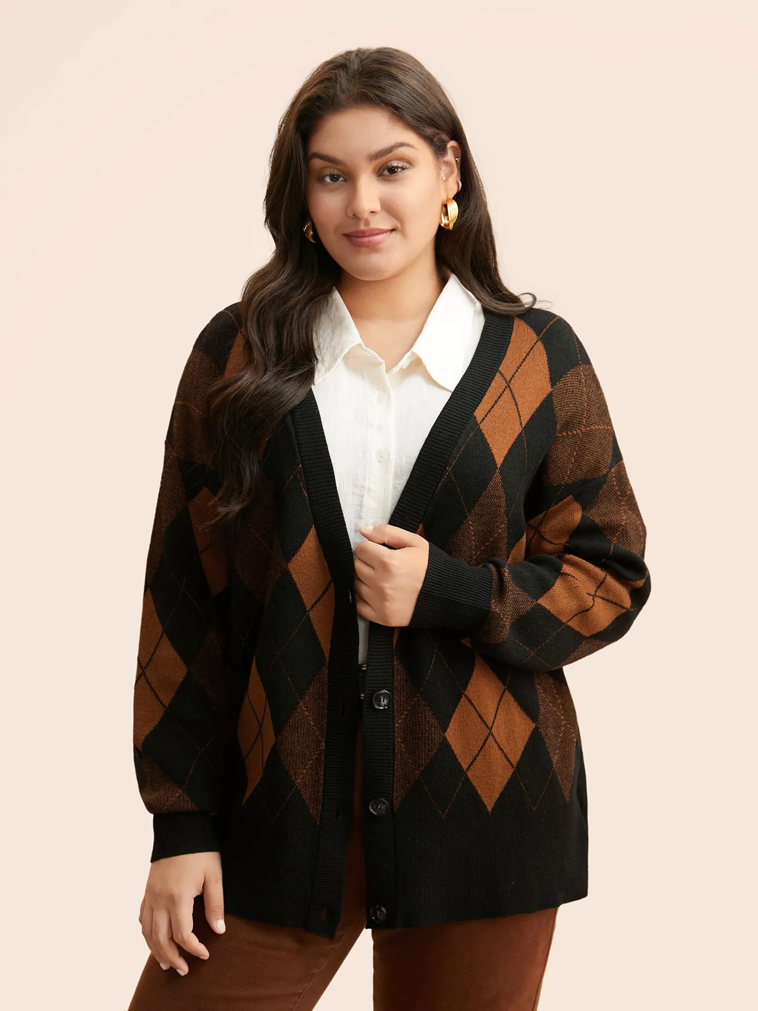 Supersoft Essentials Plaid Button Up Cardigan sold by Bloomchic