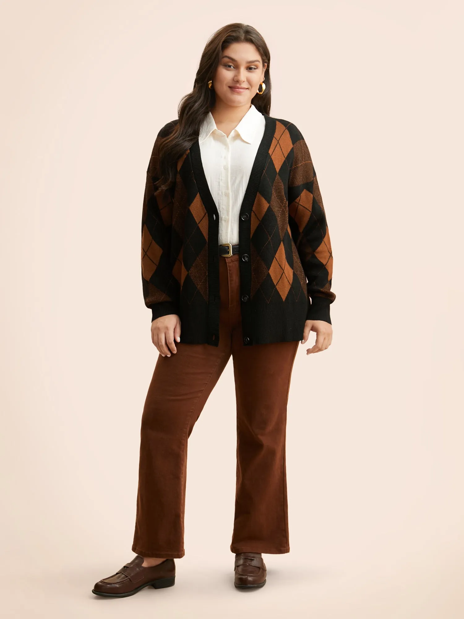 Supersoft Essentials Plaid Button Up Cardigan sold by Bloomchic product image thumbnail 4