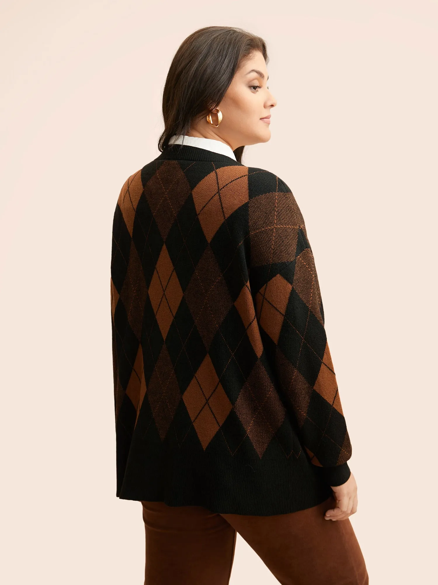 Supersoft Essentials Plaid Button Up Cardigan sold by Bloomchic product image thumbnail 2