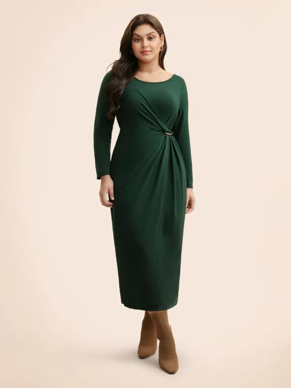 Supersoft Essentials Metal Detail Twist Front Dress sold by Bloomchic