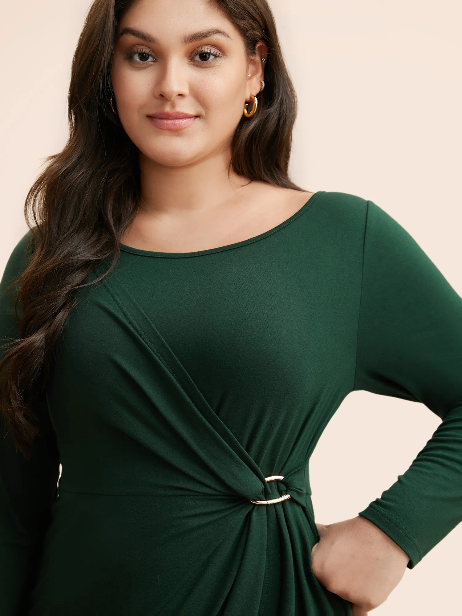 Supersoft Essentials Metal Detail Twist Front Dress sold by Bloomchic product image thumbnail 4