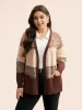 Supersoft Essentials Textured Colorblock Contrast Cardigan sold by Bloomchic