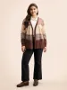 Supersoft Essentials Textured Colorblock Contrast Cardigan sold by Bloomchic
