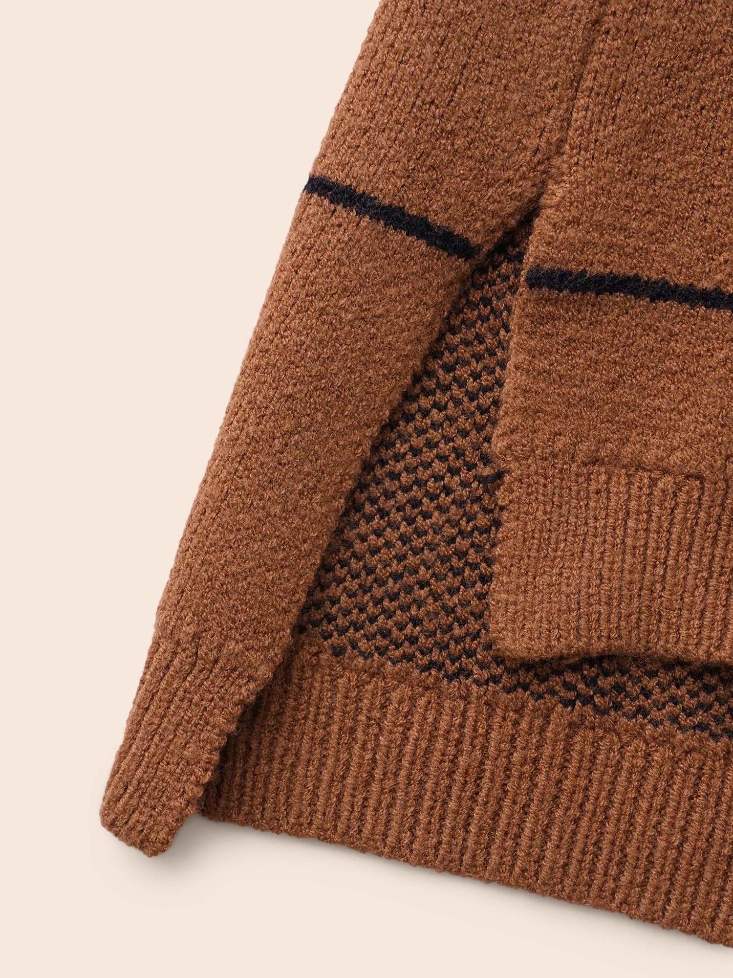 Supersoft Essentials Turtleneck Plaid Drop Shoulder Pullover sold by Bloomchic product image thumbnail 5