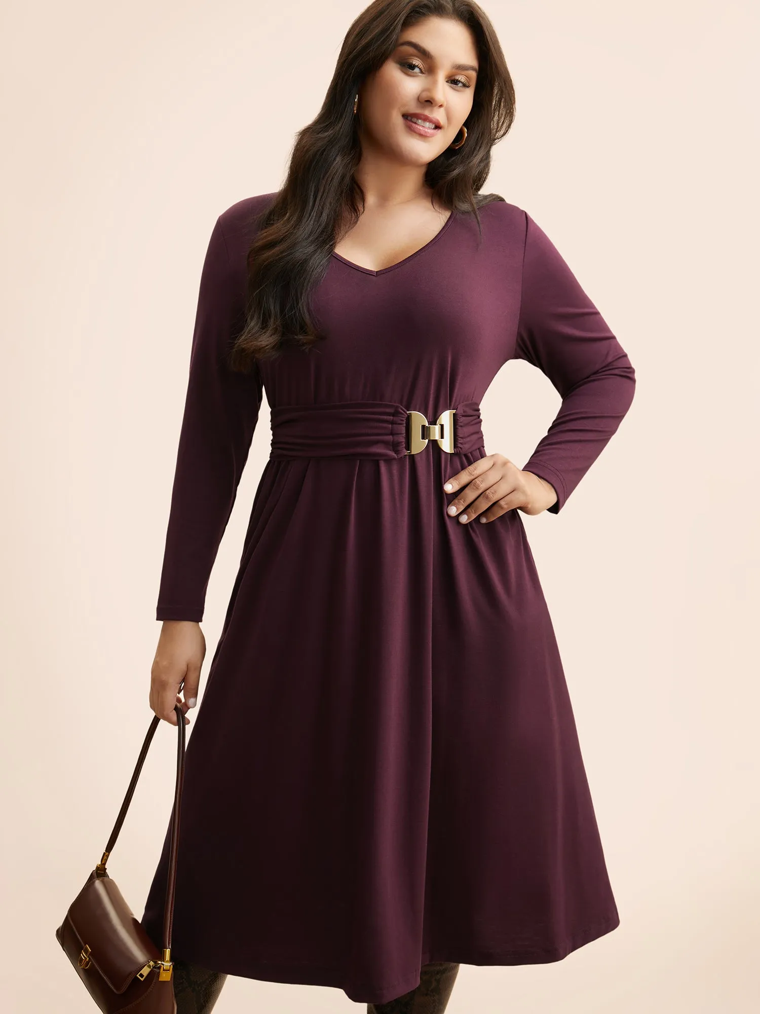 Solid Metal Detail Midi Dress sold by Bloomchic product image thumbnail 3