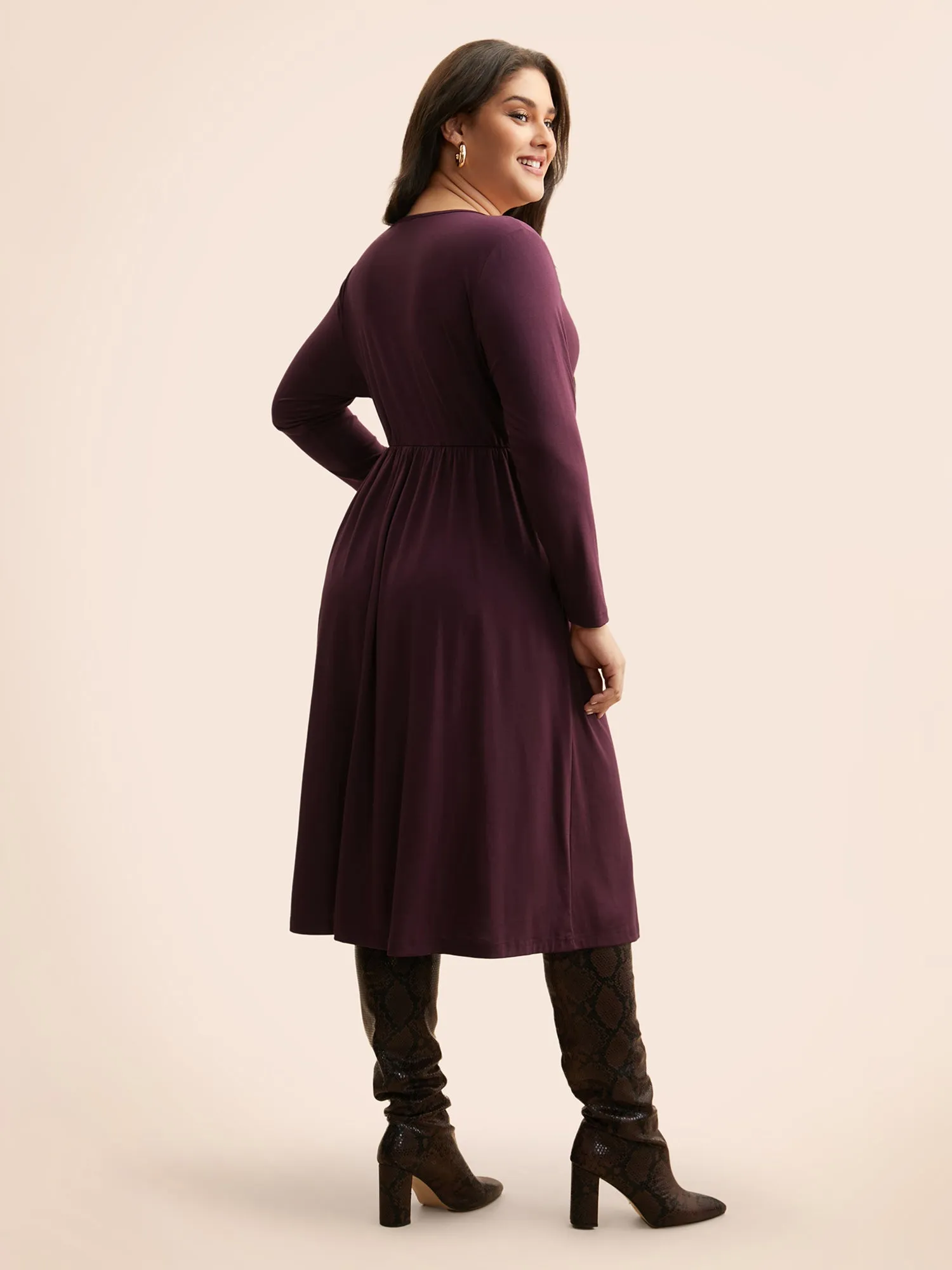 Solid Metal Detail Midi Dress sold by Bloomchic product image thumbnail 4