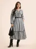Striped Ditsy Floral Woven Ribbon Dress sold by Bloomchic