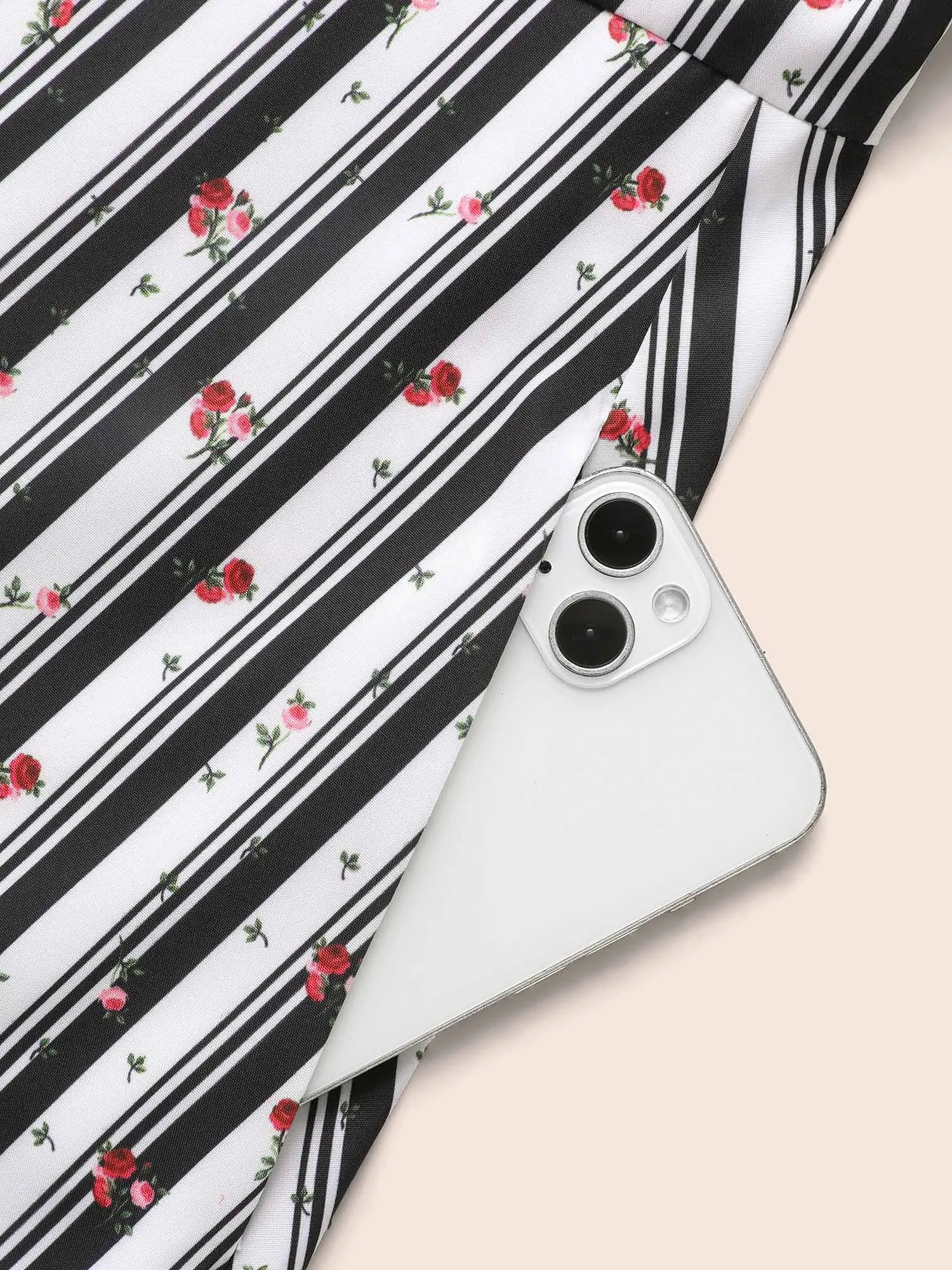 Striped Ditsy Floral Woven Ribbon Dress sold by Bloomchic product image thumbnail 5