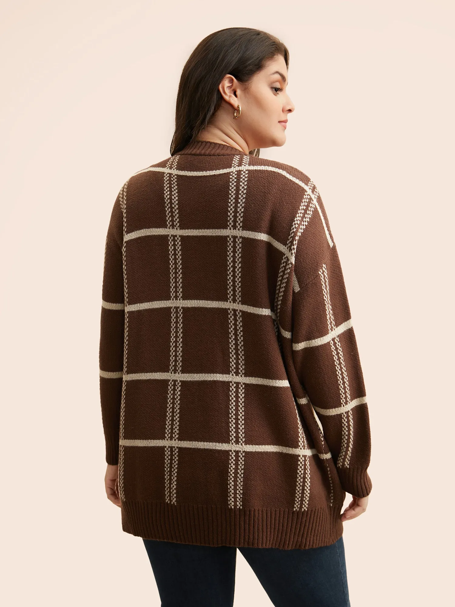 Plaid Button Up Pocket Cardigan sold by Bloomchic product image thumbnail 2