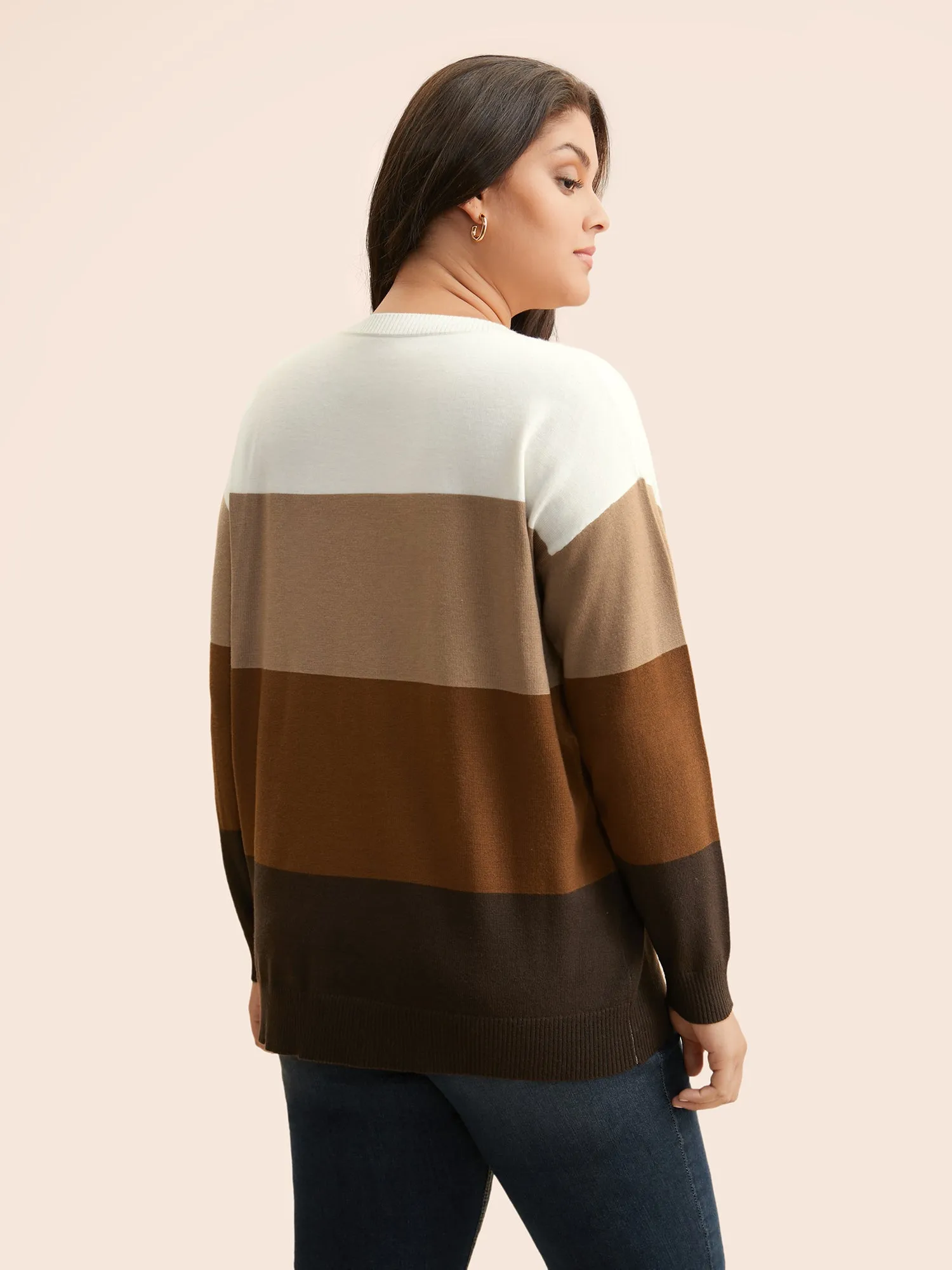 Supersoft Essentials Colorblock Contrast Drop Shoulder Pullover sold by Bloomchic product image thumbnail 2