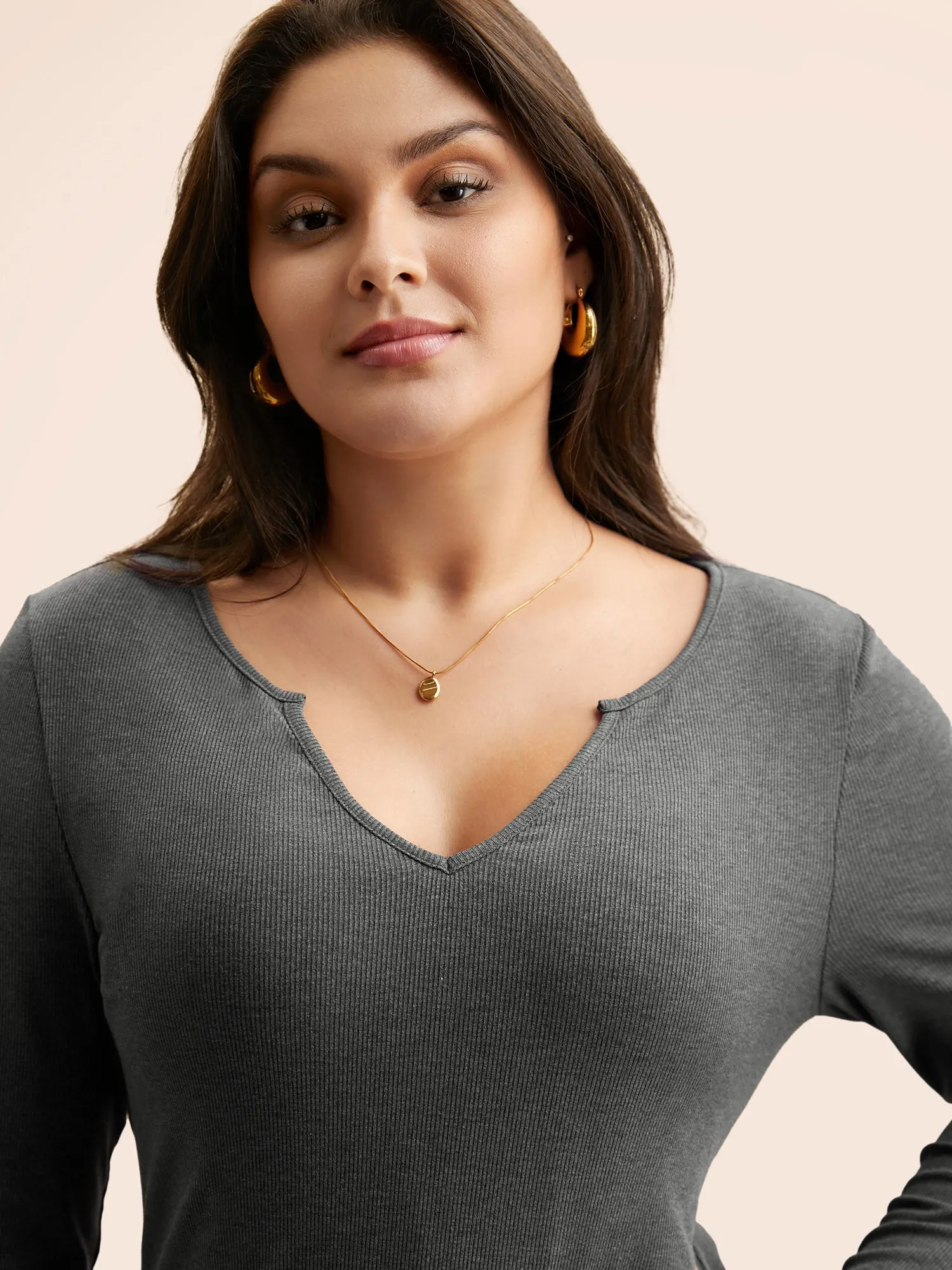 Plain Notched Pit Strip T-shirt sold by Bloomchic product image thumbnail 3