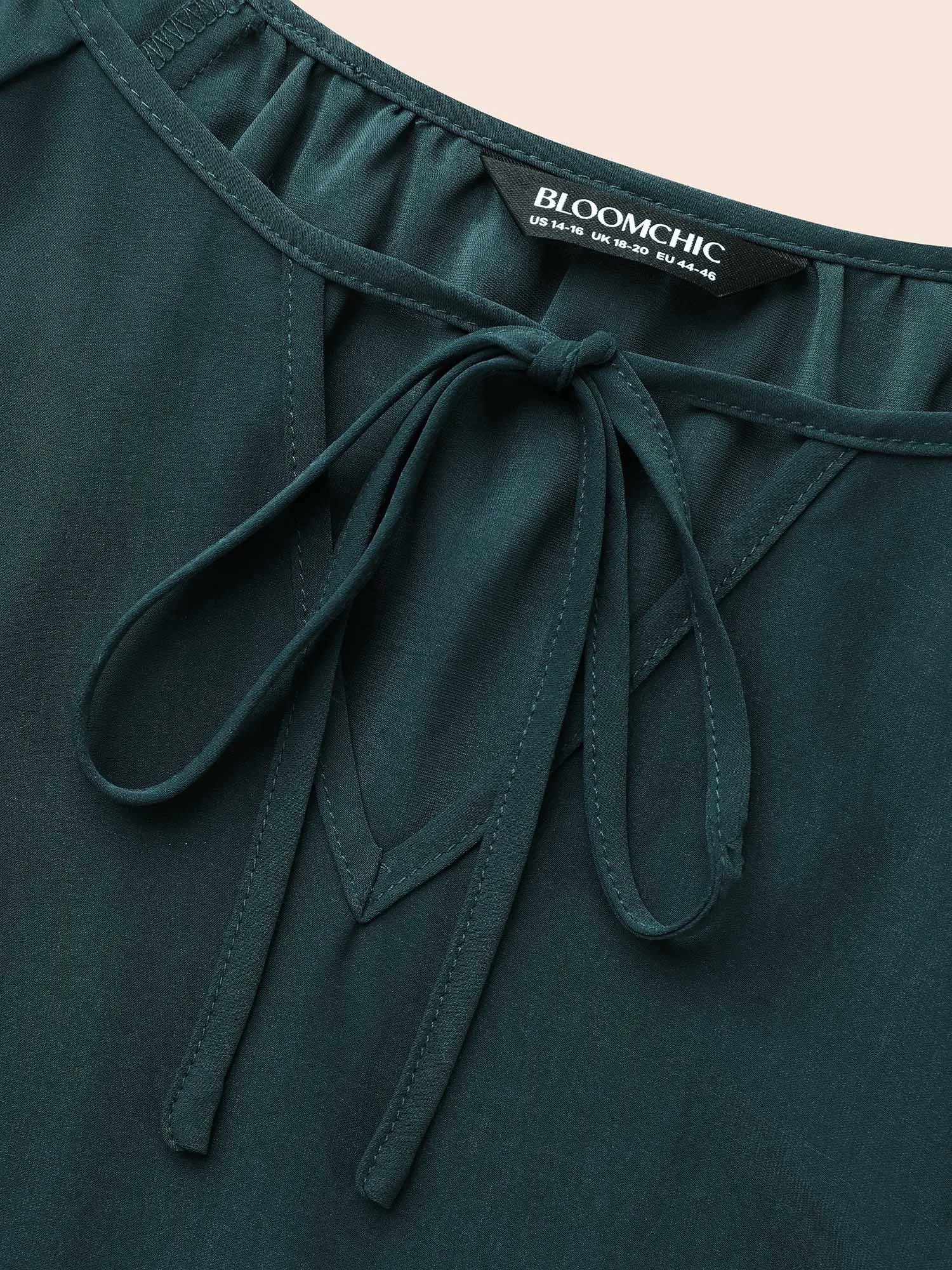 Broderie Anglaise Gathered Tie Knot Blouse sold by Bloomchic product image thumbnail 5