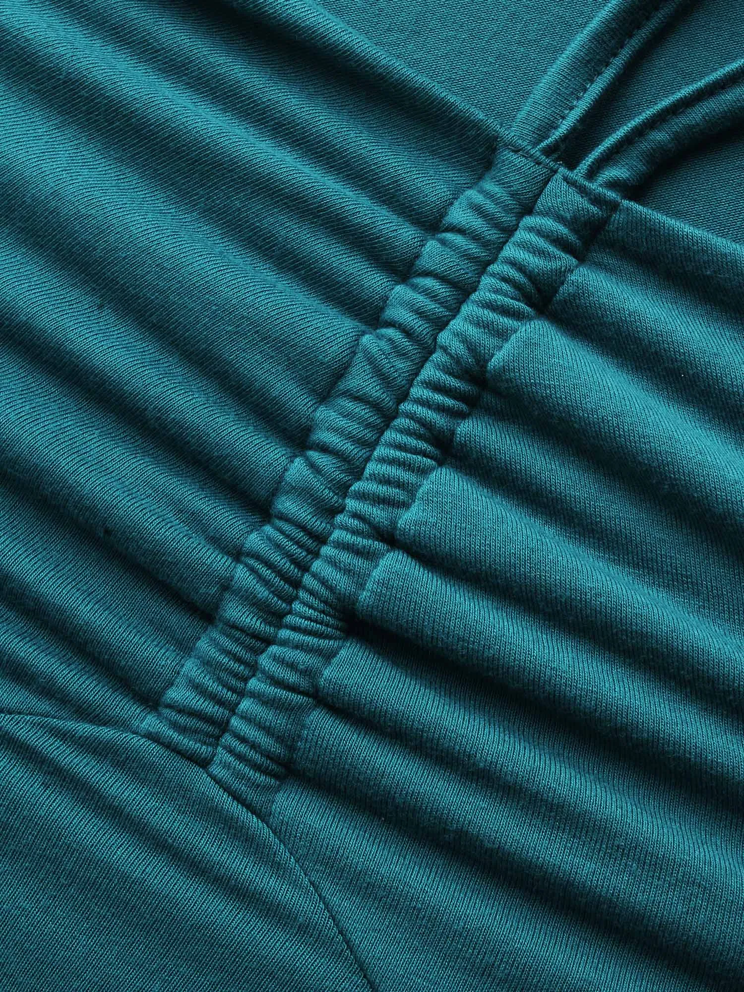 Solid Ruched Tie Knot T-shirt sold by Bloomchic product image thumbnail 5