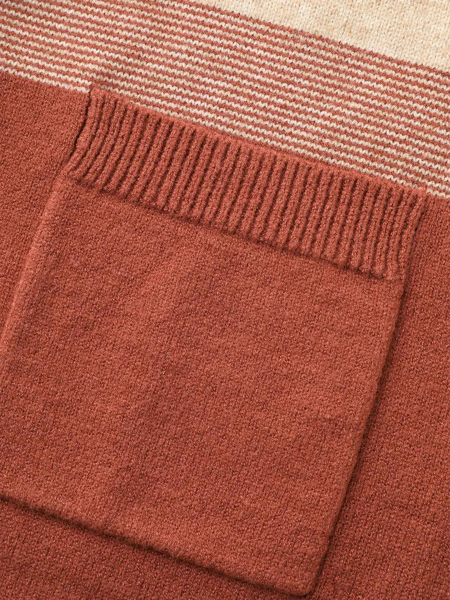 Ombre Contrast Drop Shoulder Cardigan sold by Bloomchic product image thumbnail 5