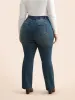 Vintage Medium Wash Elastic Waist Jeans sold by Bloomchic