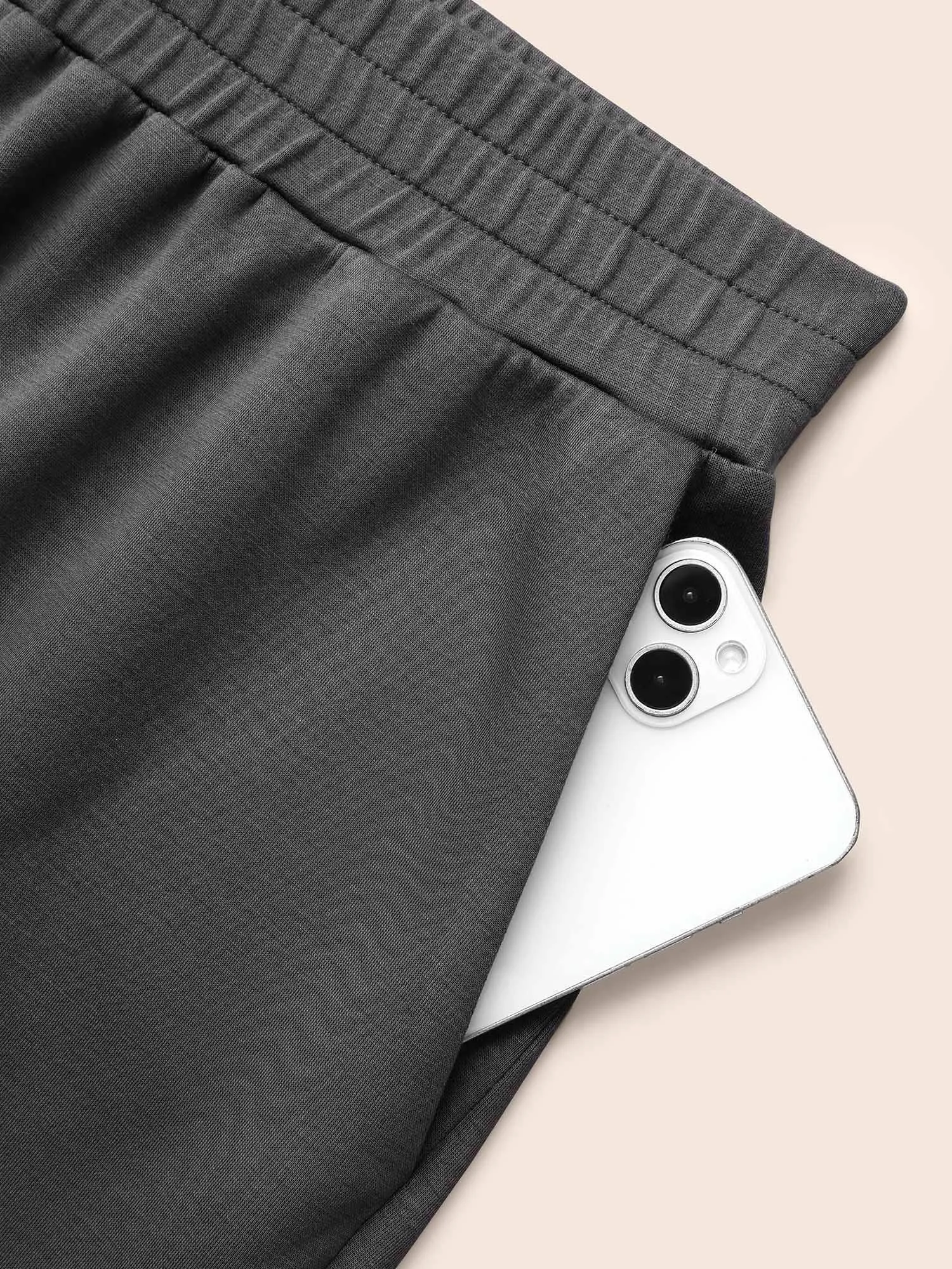 Solid Elastic Waist Carrot Pants sold by Bloomchic product image thumbnail 5