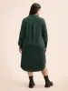 Solid Cut Out Ruffle Trim Arc Hem Dress sold by Bloomchic