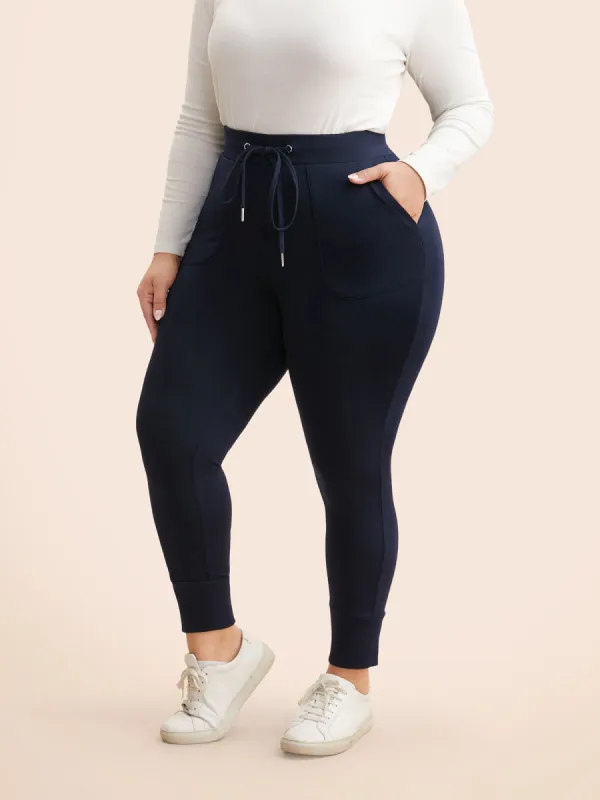Mid Rise Drawstring Pocket Leggings sold by Bloomchic