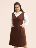 Shirt Collar Rib Knit Patchwork Dress sold by Bloomchic