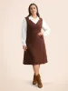 Shirt Collar Rib Knit Patchwork Dress sold by Bloomchic