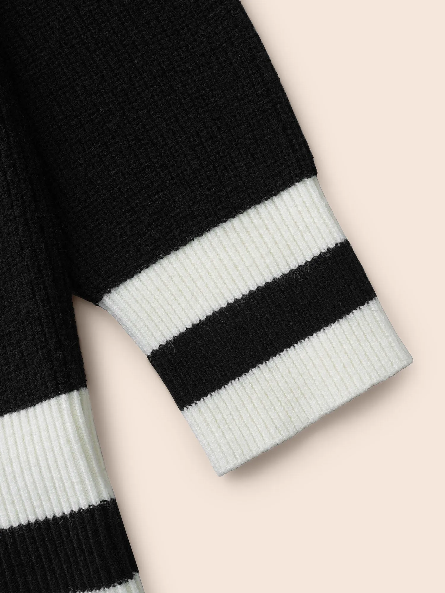 Contrast Striped Drop Shoulder Cardigan sold by Bloomchic product image thumbnail 5