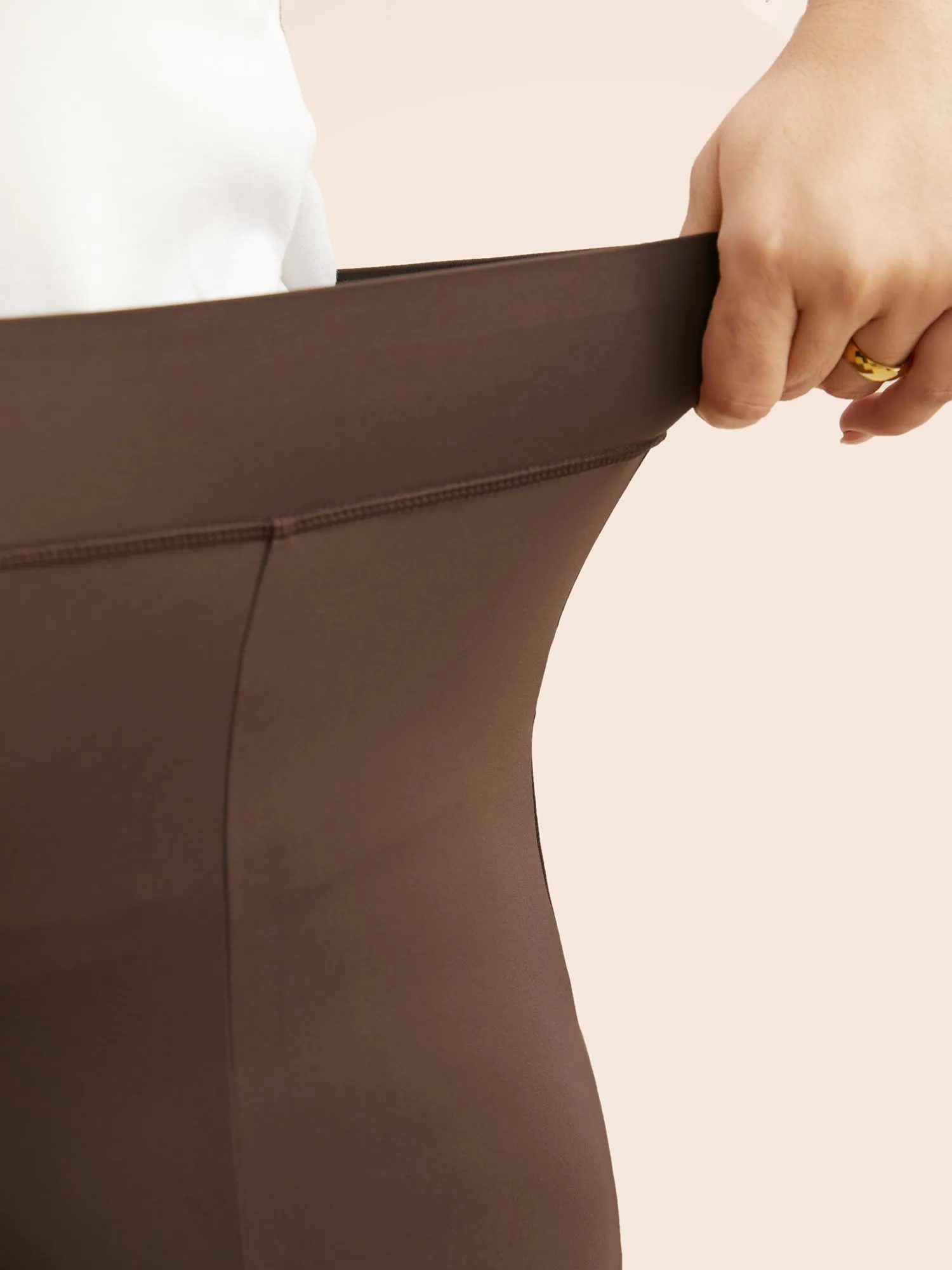 High Stretch Split Hem Bootcut Leggings sold by Bloomchic product image thumbnail 4