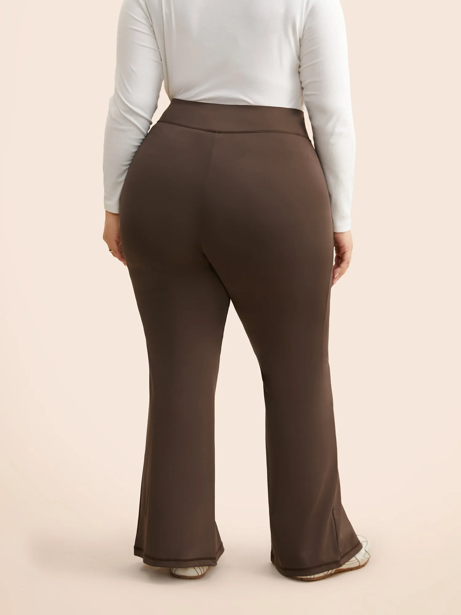 High Stretch Split Hem Bootcut Leggings sold by Bloomchic product image thumbnail 3
