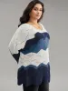 Contrast Cut Out Batwing Sleeve Pullover sold by Bloomchic