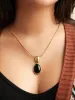 Natural Stone Pendant Necklace sold by Bloomchic