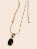 Natural Stone Pendant Necklace sold by Bloomchic